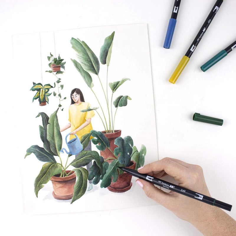 Tombow أقلام تومبو 56218 دوال برس فن ماركرز بوهيميان 10 عبوة أقلام فرشاة وقلم رفيع قابلة للخلط - Image 2