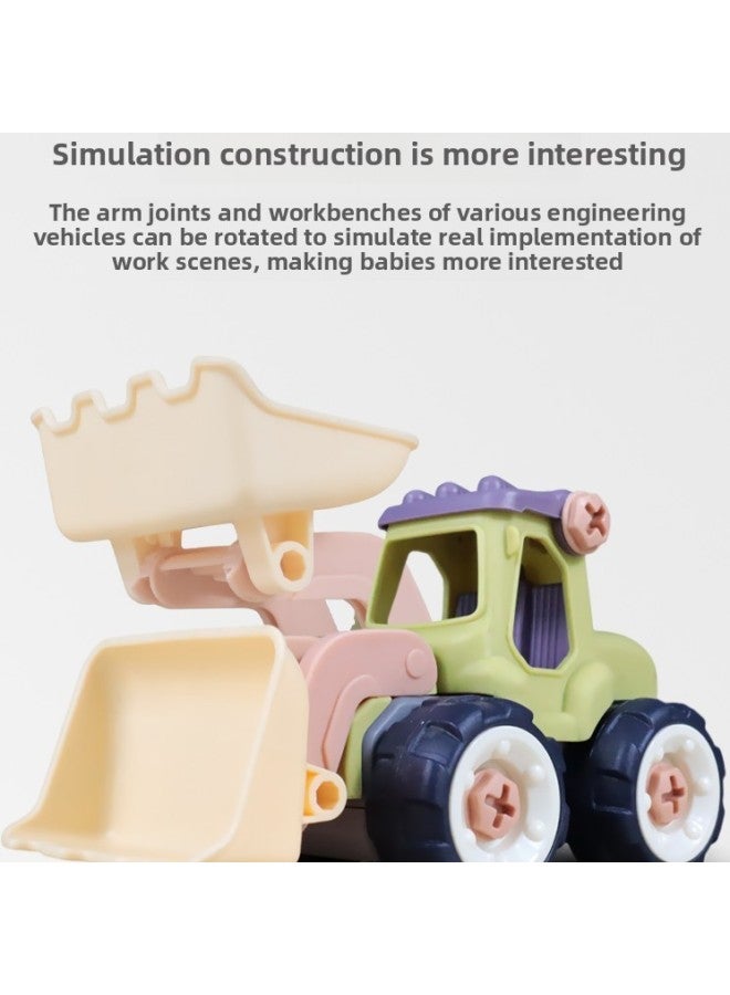 DIY Children's Disassembly Engineering Car Children's Educational Assembly Screw Toy Boy Detachable Assembly Toy Car-Color:Pile Machine + Excavator [2 Pack]  - Image 3