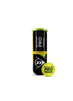 DUNLOP TB Pro Padel Balls – 3 Pack, High-Quality, Yellow, for Padel Courts  - Image 1
