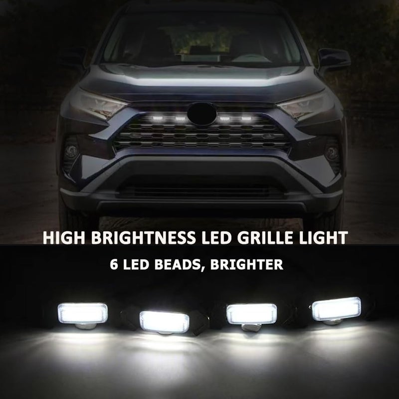 FQMY LED Grille Lights for Toyota RAV4 2019-2024 - White Front Grille Lights - Image 2