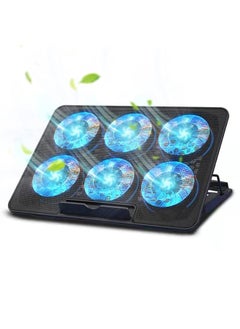 Necomi Laptop Cooling Pad Laptop Cooler Stand With 6 Quiet Cooling Fans And 6 Height Adjustable Dual Usb Powered Gaming Laptop Cooling Stand For 12 17 Inch Laptop Computer  - Image 1