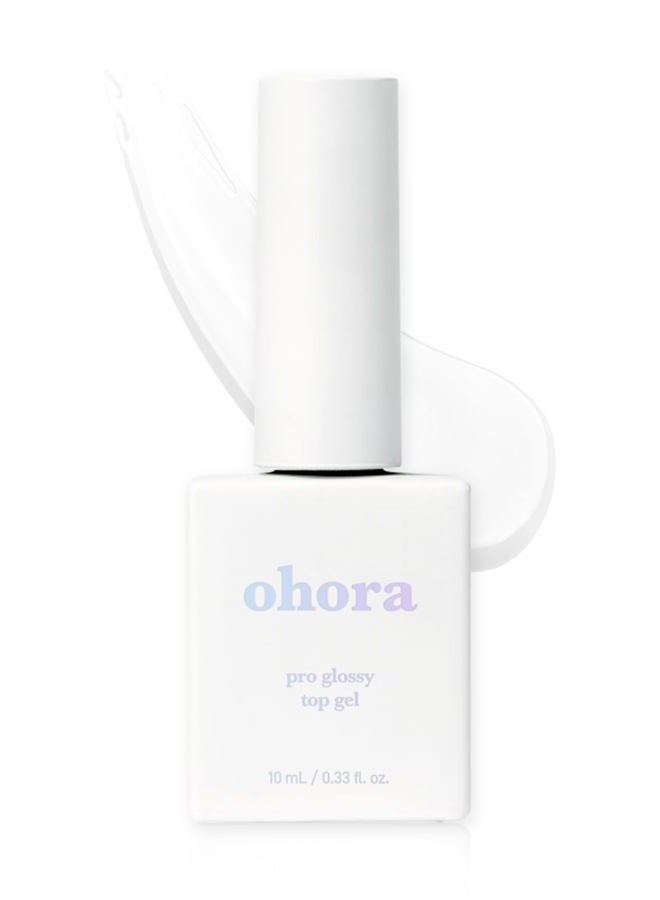 ohora Gel Nail Care (Pro Glossy Top Gel) - Corrects Nail Texture, Easy to Use & Easy to Remove for Semi Cured Nail Strip Application - Professional Salon-Quality for Healthy, Strong Nails - Image 1