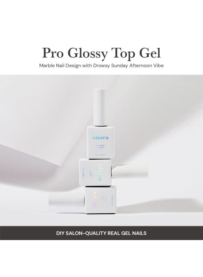 ohora Gel Nail Care (Pro Glossy Top Gel) - Corrects Nail Texture, Easy to Use & Easy to Remove for Semi Cured Nail Strip Application - Professional Salon-Quality for Healthy, Strong Nails - Image 2
