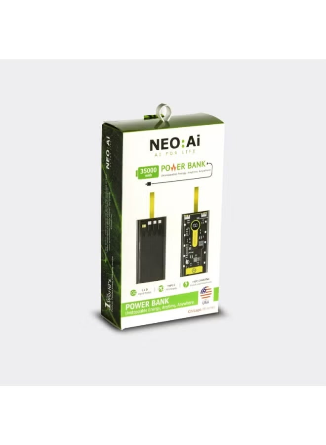 NEO:Ai بنك الطاقة NEO AI 35000 مللي أمبير - شفاف - VEN2010 - Image 2