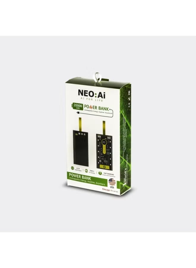 NEO:Ai بنك الطاقة NEO AI 35000 مللي أمبير - شفاف - VEN2010 - Image 3