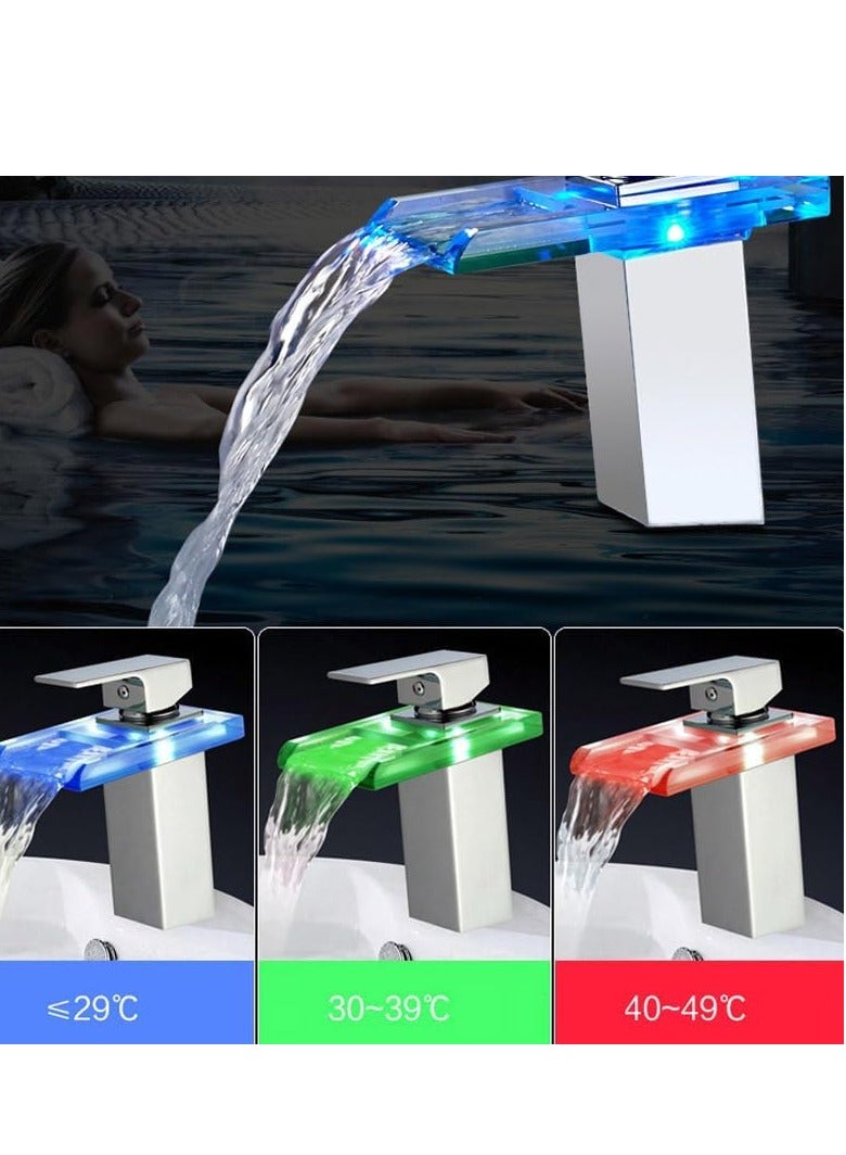 Loquat Temperature-controlled three-colour LED light-emitting glass tap - Image 2