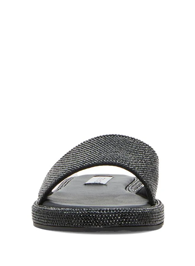 Steve Madden Achieve Women's Black Flat Sandals