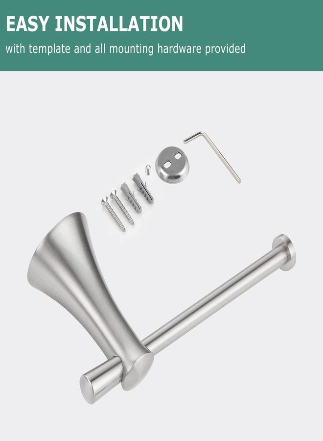 PARLOS Brass Toilet Paper Holder Tissue Roll Hanger for Bathroom & Kitchen Wall Mounted with Screws, Brushed Nickel - Image 3