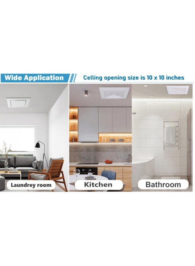 Nalle Ventilation Fan Ceiling Bathroom Exhaust Fan Extractor Fan (No Attic Access Required) (120 CFM 1.2 Sones) （Style B） - Image 2