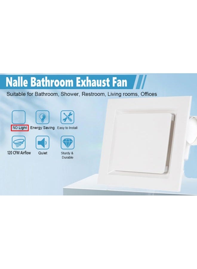Nalle Ventilation Fan Ceiling Bathroom Exhaust Fan Extractor Fan (No Attic Access Required) (120 CFM 1.2 Sones) （Style B） - Image 5
