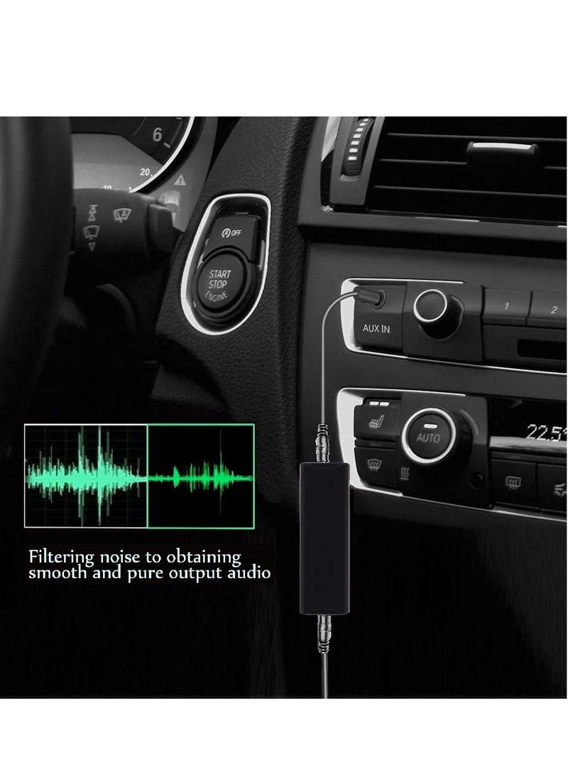 Ground Loop Noise Isolator for Car Audio/Home Audio System with 3.5mm Audio Cable, Current Sound Filter Anti-interference Filter, Eliminates Hum - Image 2