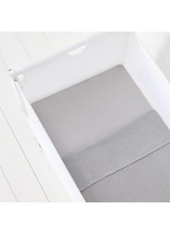 Snuz Pack of 2 Crib Fitted Sheets, Design Ed To Fit Pod Bedside Cribs, 100% Cotton, Infant And Baby, Pattern Grey, Fitted Sheet Size - 44 X 80Cm  - Image 4