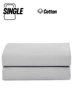 Snuz Pack of 2 Crib Fitted Sheets, Design Ed To Fit Pod Bedside Cribs, 100% Cotton, Infant And Baby, Pattern Grey, Fitted Sheet Size - 44 X 80Cm  - Image 1