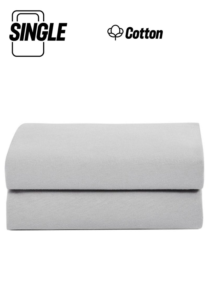 Snuz - Pack of 2 Crib Fitted Sheets, Design Ed To Fit Pod Bedside Cribs, 100% Cotton, Infant And Baby, Pattern Grey, Fitted Sheet Size - 44 X 80Cm - Image 1