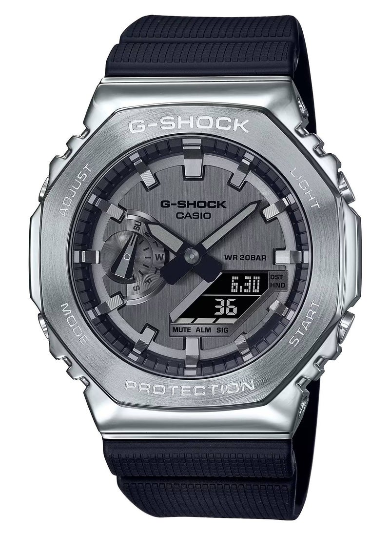 CASIO - G-Shock Analog-Digital Water Resistant Silicone Strap Watch GM-2100-1ADR - Image 1