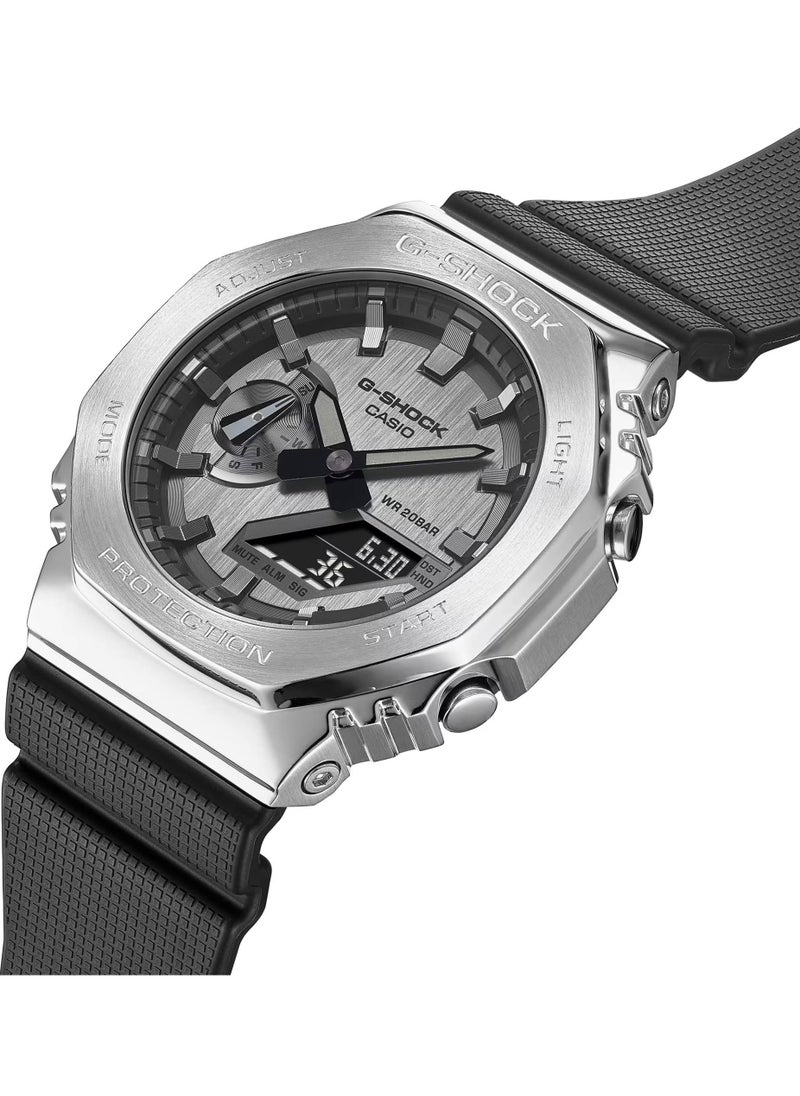 CASIO - G-Shock Analog-Digital Water Resistant Silicone Strap Watch GM-2100-1ADR - Image 1