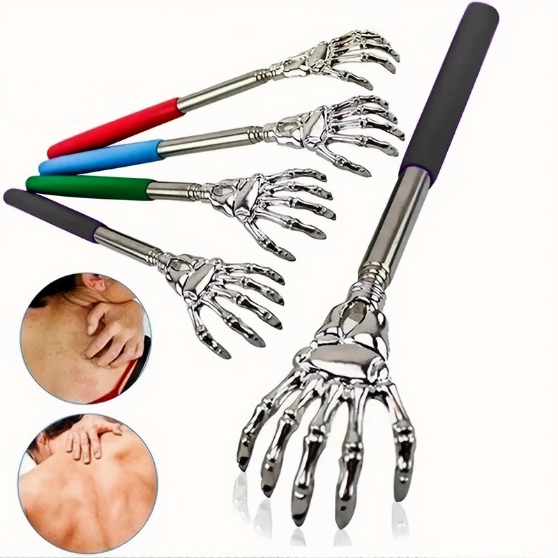 Stainless Steel Adjustable Massage and Tickle Relief Back Portable Rubber Handle Extendable Telescoping Itch Stick Health  Care - Image 1