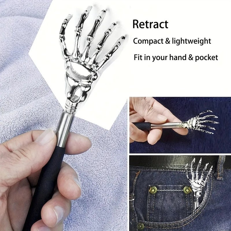Stainless Steel Adjustable Massage and Tickle Relief Back Portable Rubber Handle Extendable Telescoping Itch Stick Health  Care - Image 5