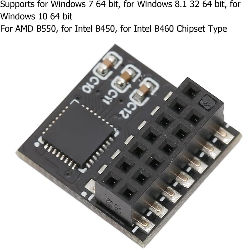 ASHATA 14Pin SPI TPM 2.0 Encryption Security Module for, SPI TPM Module for OS, Standalone Crypto Processor, Prevent Unauthorized Access, Designed for 11 - Image 4