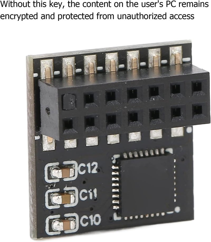 ASHATA 14Pin SPI TPM 2.0 Encryption Security Module for, SPI TPM Module for OS, Standalone Crypto Processor, Prevent Unauthorized Access, Designed for 11 - Image 3