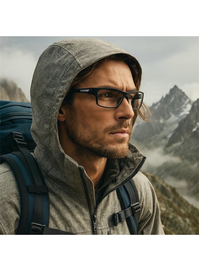 willochra Wraparound full lens Safety Glasses with Readers photochromic Sport Magnifying Safety Reading Goggles for Men Women (black, 2.25, multiplier_x) - Image 2