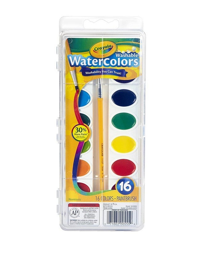 Crayola Bulk Buy Washable Watercolors 16 Colors/Pkg 530555 (3Pack) - Image 2