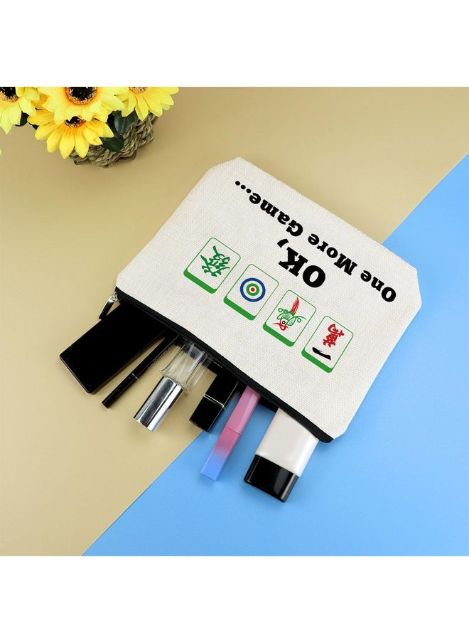 Mikela Mahjong Lover Gift Makeup Bag Mahjong Girls Gift Mahjong Game Lover Gifts For Female Best Friend Sister Travel Cosmetic Bag Mahjong Gifts Retirement Gifts For Grandma Aunt Mom Birthday Christmas Gift  - Image 4