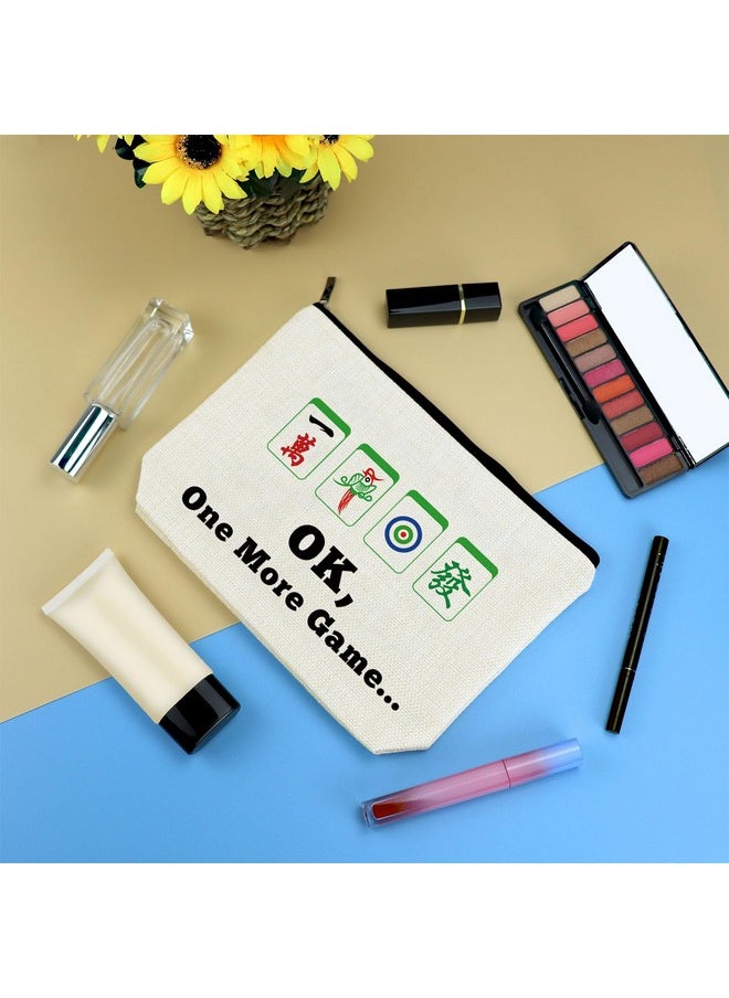 Mikela Mahjong Lover Gift Makeup Bag Mahjong Girls Gift Mahjong Game Lover Gifts For Female Best Friend Sister Travel Cosmetic Bag Mahjong Gifts Retirement Gifts For Grandma Aunt Mom Birthday Christmas Gift  - Image 3