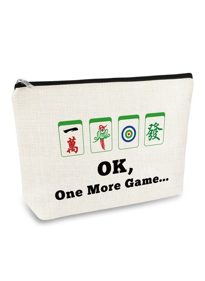 Mikela Mahjong Lover Gift Makeup Bag Mahjong Girls Gift Mahjong Game Lover Gifts For Female Best Friend Sister Travel Cosmetic Bag Mahjong Gifts Retirement Gifts For Grandma Aunt Mom Birthday Christmas Gift  - Image 1