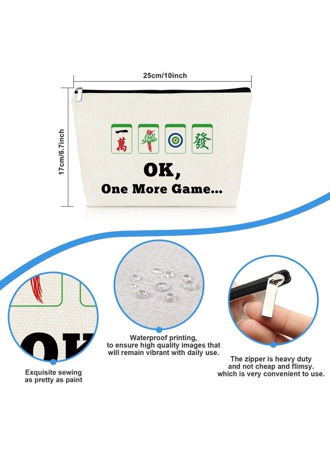 Mikela Mahjong Lover Gift Makeup Bag Mahjong Girls Gift Mahjong Game Lover Gifts For Female Best Friend Sister Travel Cosmetic Bag Mahjong Gifts Retirement Gifts For Grandma Aunt Mom Birthday Christmas Gift  - Image 2