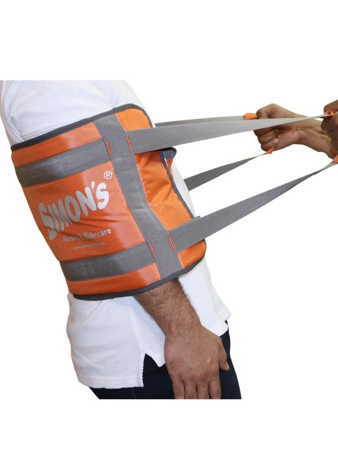 Simon's patient lifting pad for elderly with heavy-duty dual handles and soft padded body, foldable transfer belt for lifting or shiftng bedridden elderly single-handedly with utmost safety - Image 1