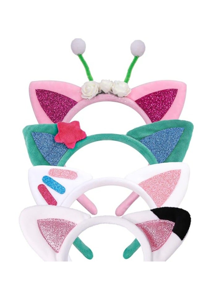 أوزيغالور حزامة الأذن القطية مع براشات مضيئة للفتيات، ملحقات حفلة الميلاد - Image 1