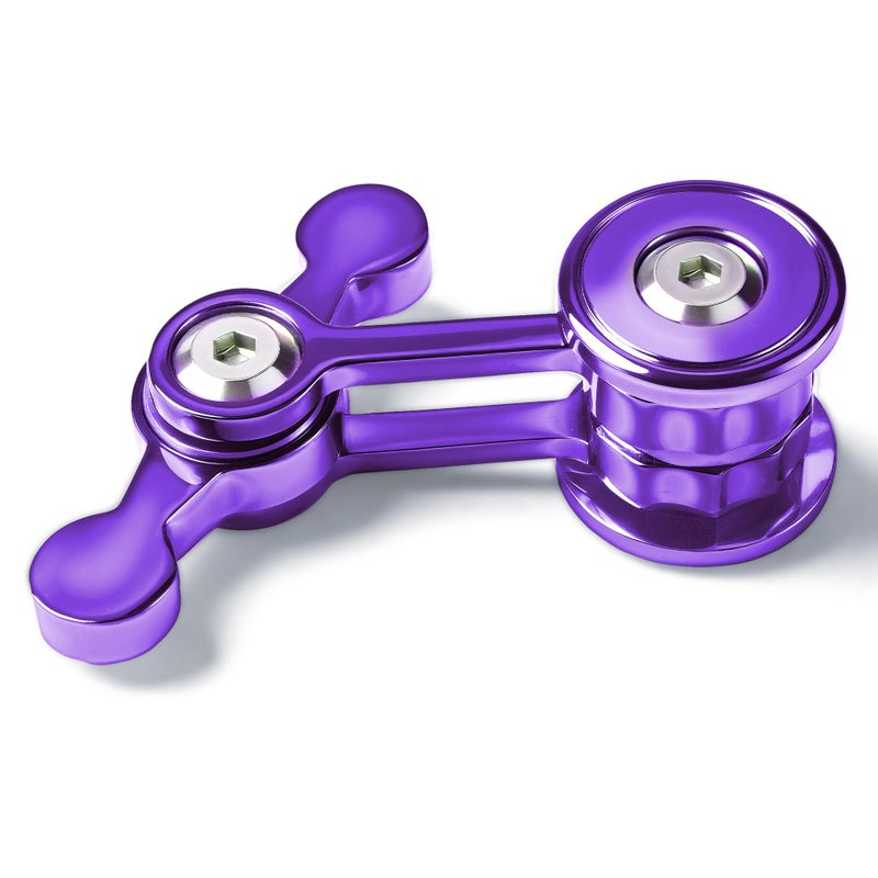 Chilvil Fidget Spinner for AdultsEaster Basket Stuffers Gifts for Teen Boy Men Metal Silent EDC Cool Gadgets Quiet Figette Office Desk Toy Anxiety Stress Calm Down Sensory Autism ADHD Valentines Day Purple - Image 3