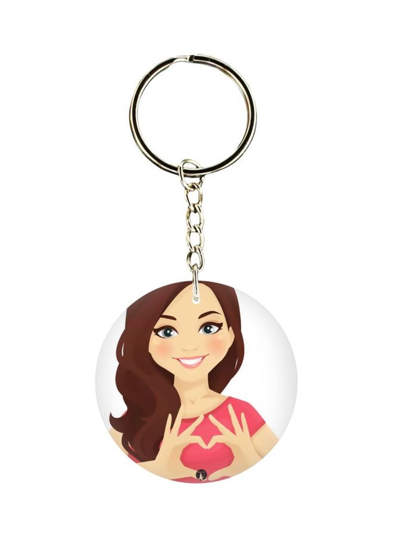 RKN Girl Printed Keychain