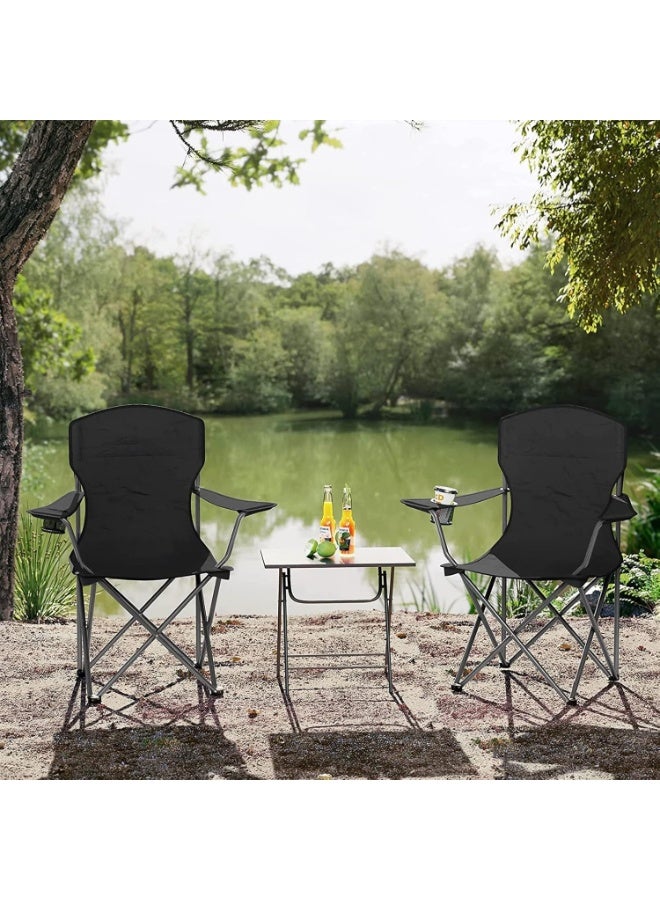 Raxoom Folding Camping Chair with Cup Holder Lightweight Foldable Portable Garden Beach Seat GREEN - Image 5