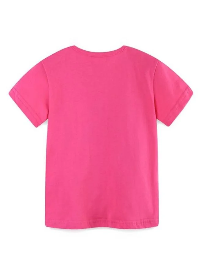 YUNIQEE Pink Printed Short Sleeve Crew Neck T-Shirt