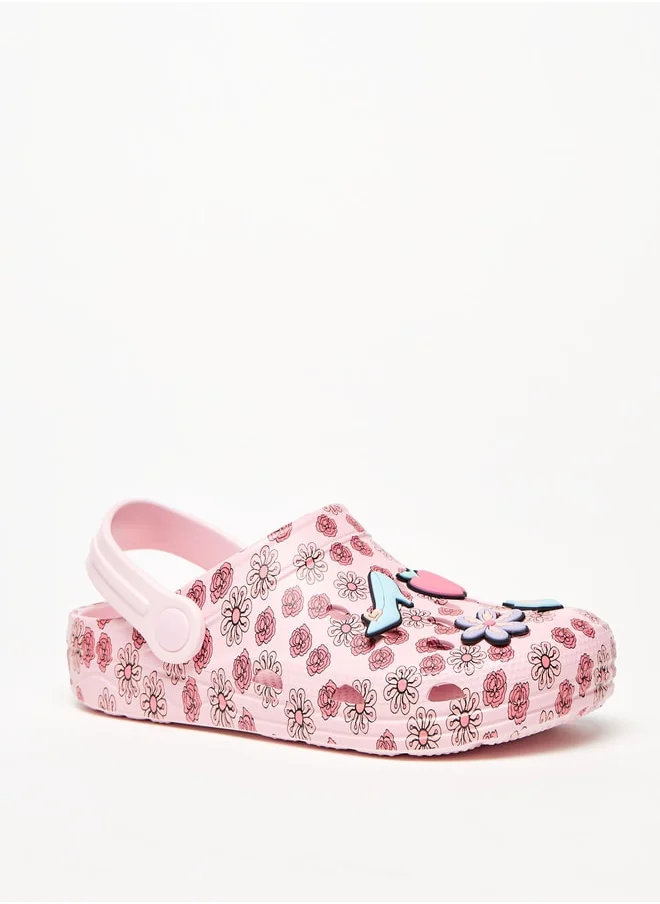 ديزني Girls Princess Applique Detail Clogs