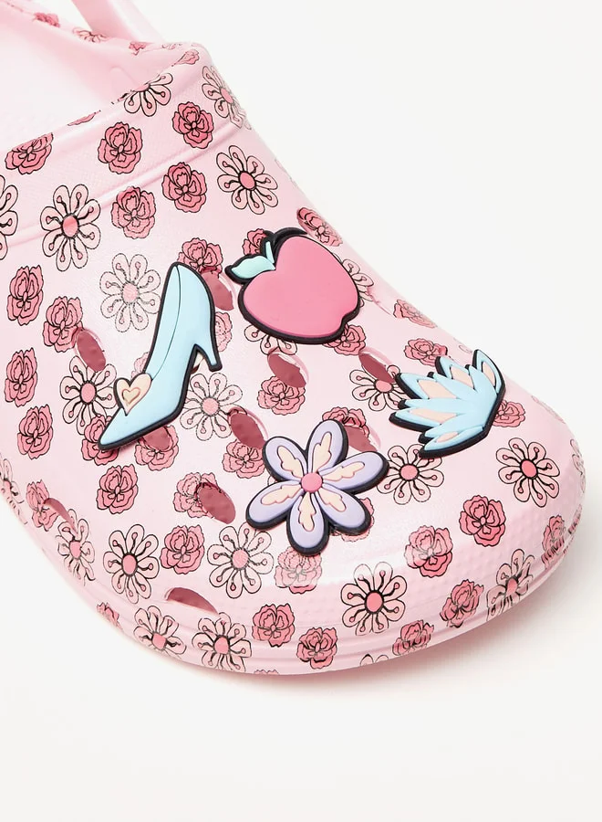 Disney Girls Princess Applique Detail Clogs