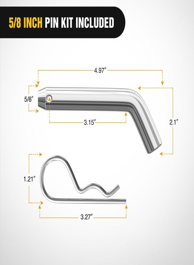 Nilight Universal Trailer Hitch Winch Mounting Plate with 2'' Receiver Hitch Winch Bracket Winch Mounting Heavy Duty Steel 3600Lbs for ATV UTV SUV Truck Pickup Lawn Garden Equipment - Image 3