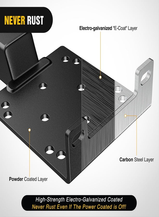 Nilight Universal Trailer Hitch Winch Mounting Plate with 2'' Receiver Hitch Winch Bracket Winch Mounting Heavy Duty Steel 3600Lbs for ATV UTV SUV Truck Pickup Lawn Garden Equipment - Image 4