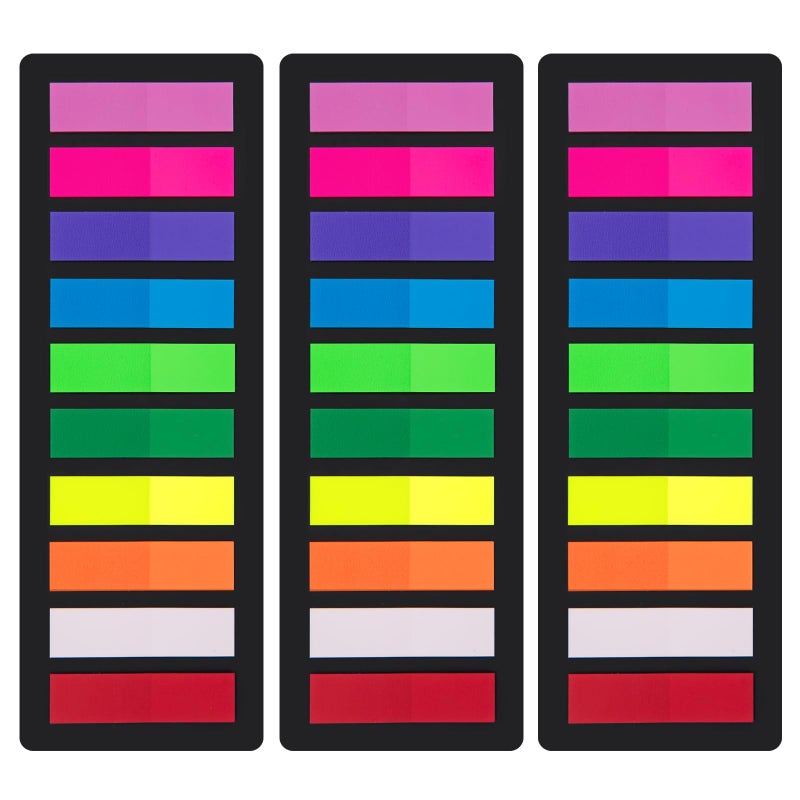 KICNIC Page Markers Sticky Index Tabs, Arrow Flag Tabs Colored Sticky Notes for Page Marker Bookmarks [10 Primary Colors, 750 Pieces] Sticks Securely, Removes Cleanly - Image 1