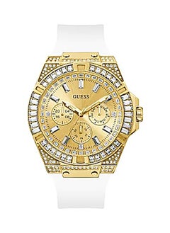 GUESS Guess Mens White Gold Tone Multi-function Watch GW0208G3  - Image 1