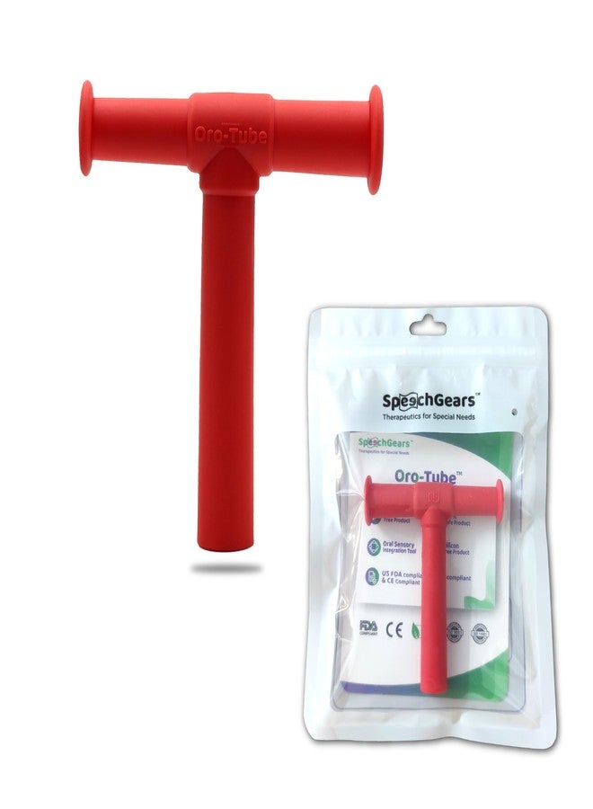 SPEECHGEARS Oro-Tube, A Chewing Tube For Speech Feeding And Sensory Integration Red(Medium Soft) - Image 1