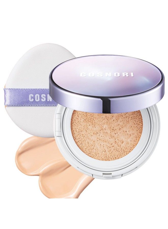 COSNORI Panthenol Barrier Cushion Spf 50+ Pa++++ Sunscreen Cushion Foundation Lightweight Formula To Cover Pores & Blemishes Moisture Dewy Glowing Finish Long Wearing Formula 0.41 Fl.Oz. (01 Ivory) - Image 2