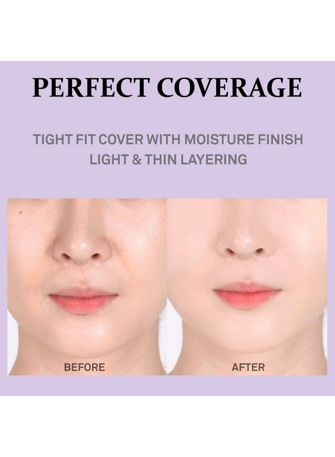 COSNORI Panthenol Barrier Cushion Spf 50+ Pa++++ Sunscreen Cushion Foundation Lightweight Formula To Cover Pores & Blemishes Moisture Dewy Glowing Finish Long Wearing Formula 0.41 Fl.Oz. (01 Ivory) - Image 4