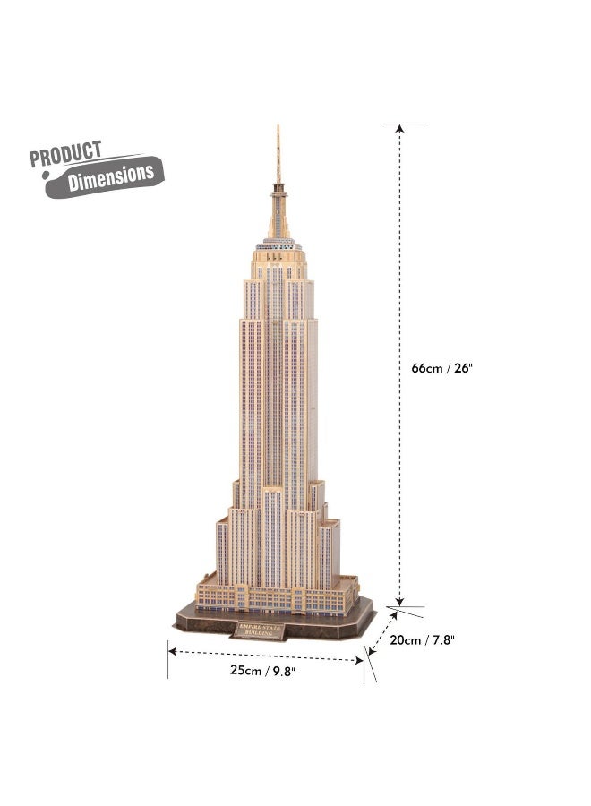CubicFun National Geographic 3D Puzzle, Empire State Building, 3D Model Craft Set with 66 Pieces, Model Kit for Children from 8 Years (660977) - Image 3