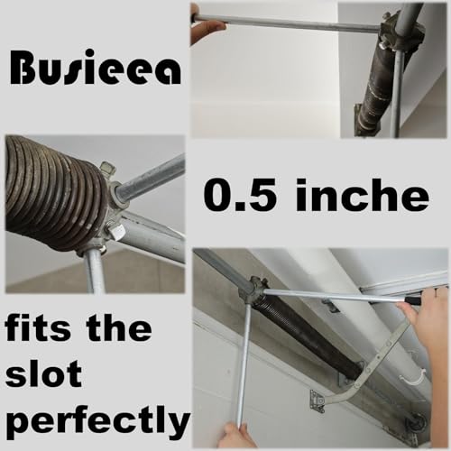 Busieea 2 Pack 16 Inch Garage Door Winding Rods for Torsion Springs - 0.5 Inch High-Strength Steel, Non-Slip Handle, for Adjusting/Replacing Tension Springs, for Garage Door Repair Kit - Image 5