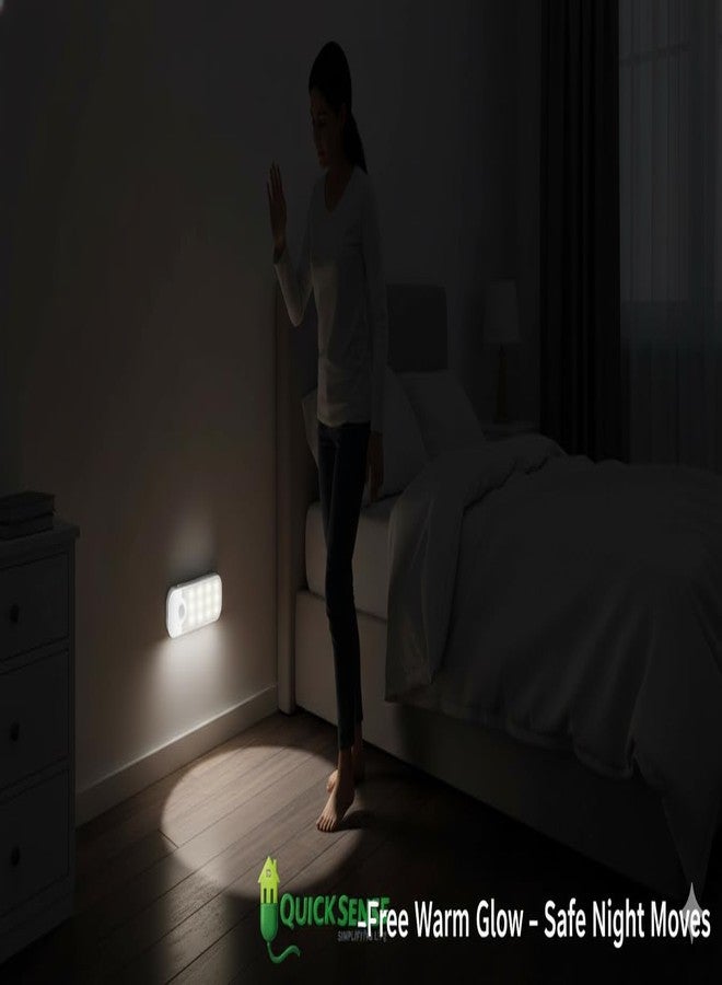 Quick Sense QS-LDR01 Motion Sensor Light | Indoor LED Night Light | Auto On/Off | Energy Saving | Stick-On Magnetic Mount | Warm White - Image 2