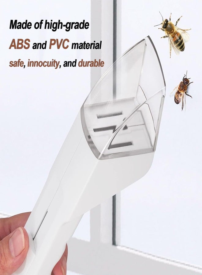 MILEDU 2Pcs Small Animals Catcher Quick Release Humane Catching Tool Clear Contactless Observer Kids Adults Nature Exploration Container to Capture Butterflies, Bees, Spiders, etc (Black+White) - Image 3