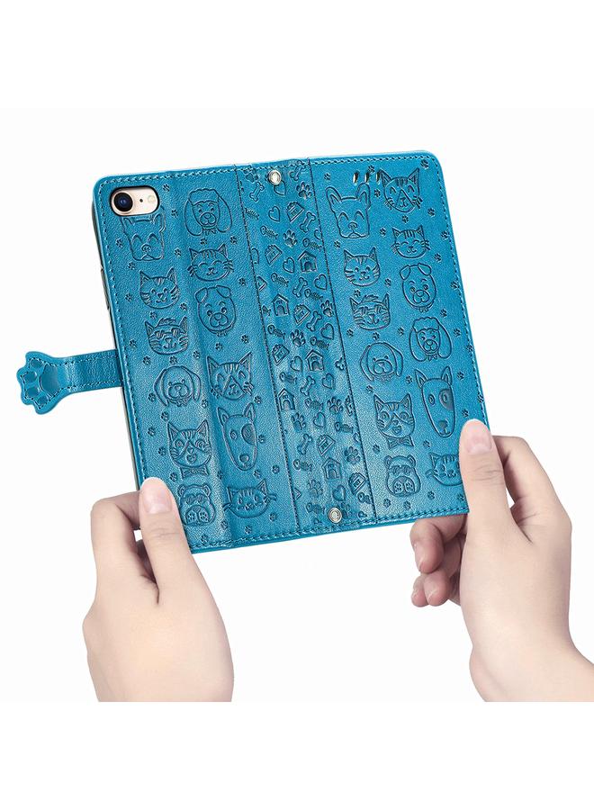 S-TOP Case For iPhone 16e Cat and Dog Embossed Leather Phone Case - Image 3